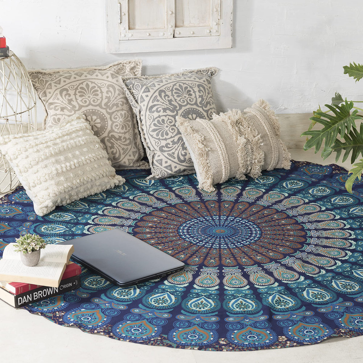 Round Tapestry Set of 2 (Purple and Blue / Set of 2 - 70 inch roundie)