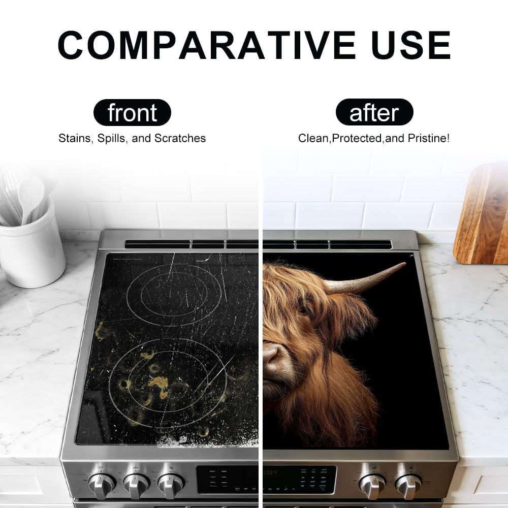 Highland Cow Stove Top Cover (Colorful2266)