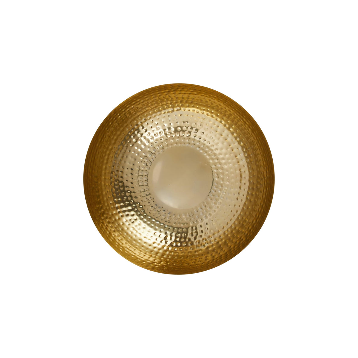 Round Hammered Metal Serving and Mixing Bowl (Gold Finish)