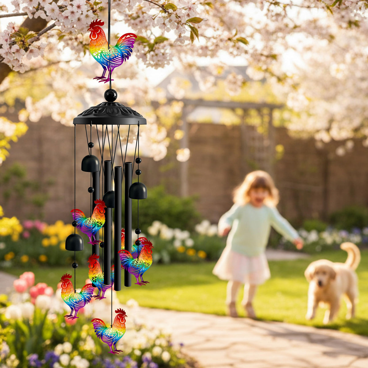 Chicken Wind Chimes for Outside (Chicken)