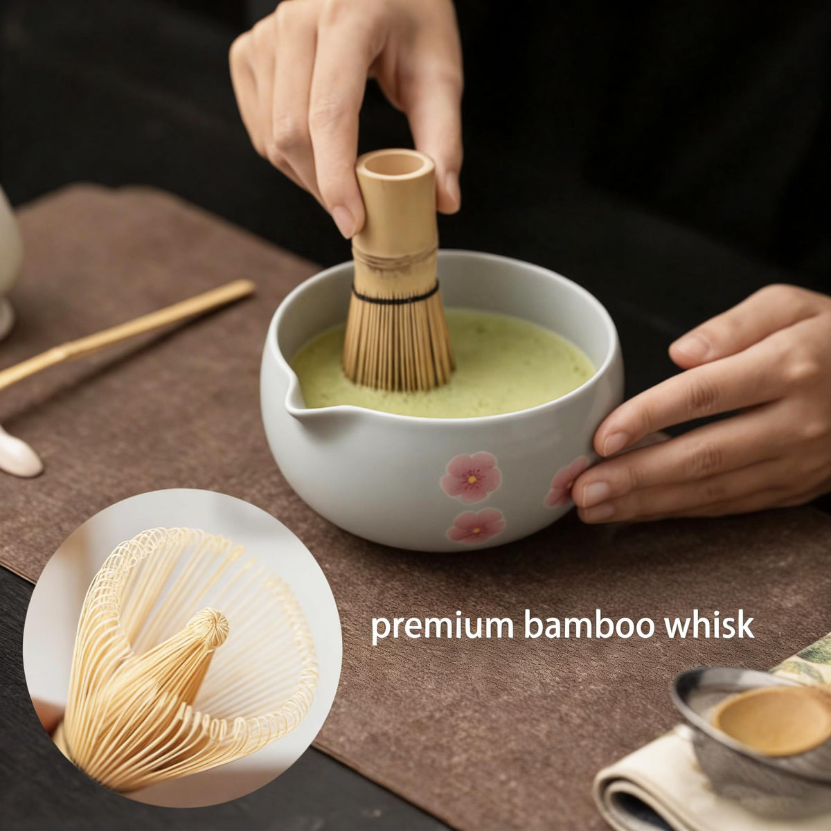 Matcha Whisk Set (Light Blue)