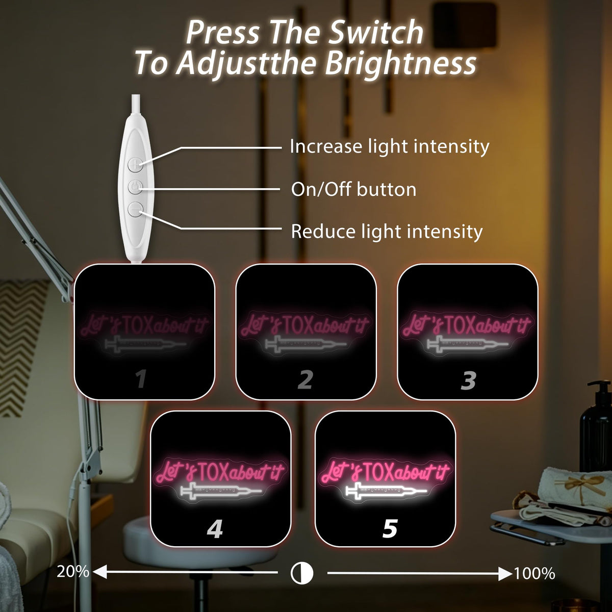 Let's Tox about it Neon Sign Botox LED Light Injector Spa Studio Decor (Tox-3)