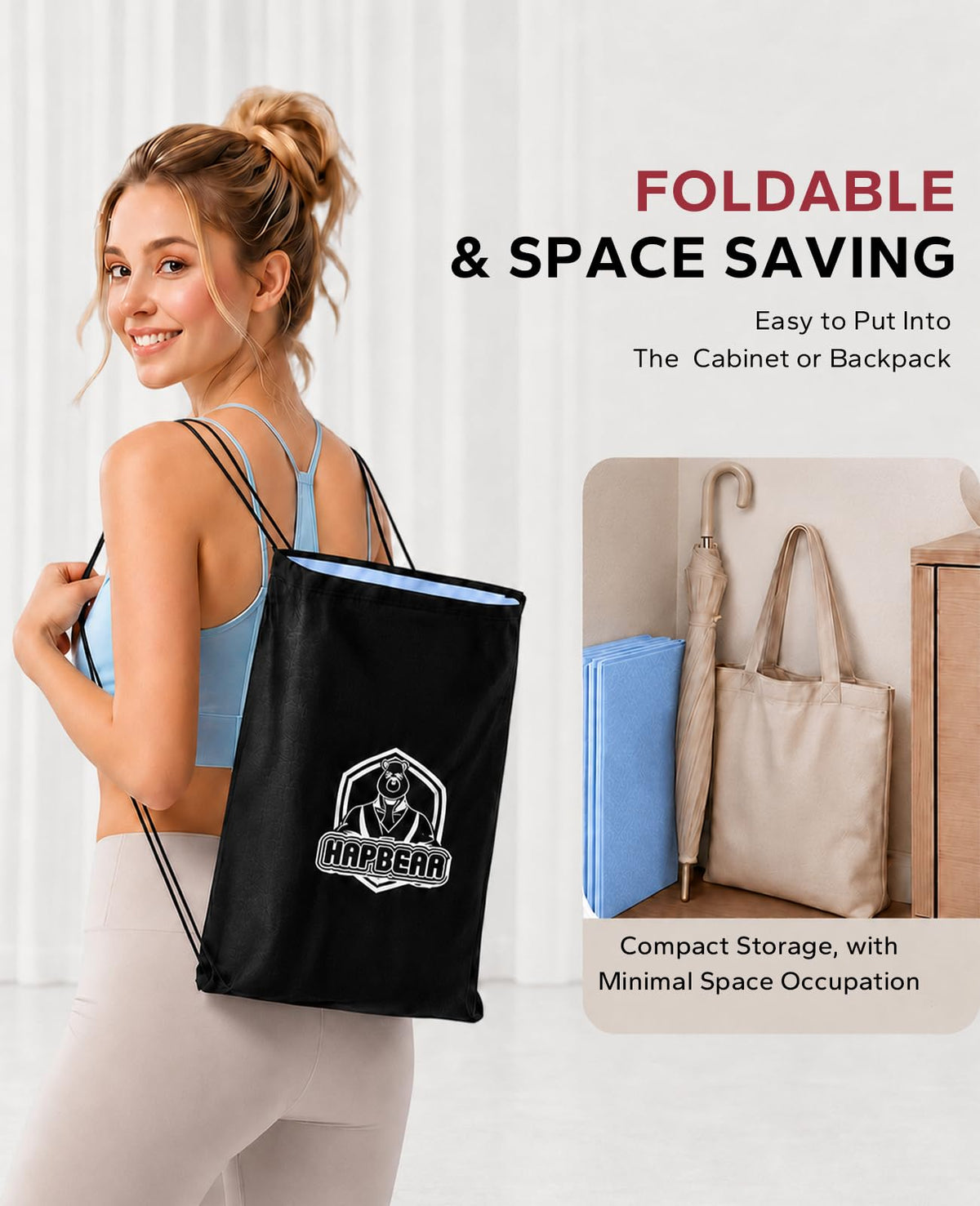 Foldable Yoga Mat (Blue)