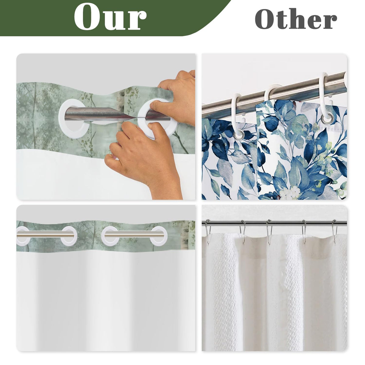 Birch Tree Woodland Shower Curtain with Snap in Liner (Birch Trees)