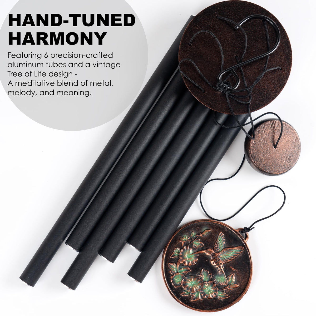 Large Wind Chimes for Outside Deep Tone (34" Hummingbird)