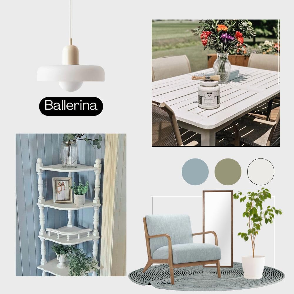 BALLERINA Chalk Paint Based for Furniture DIY (Ballerina / 8 Fl Oz (Pack of 1))