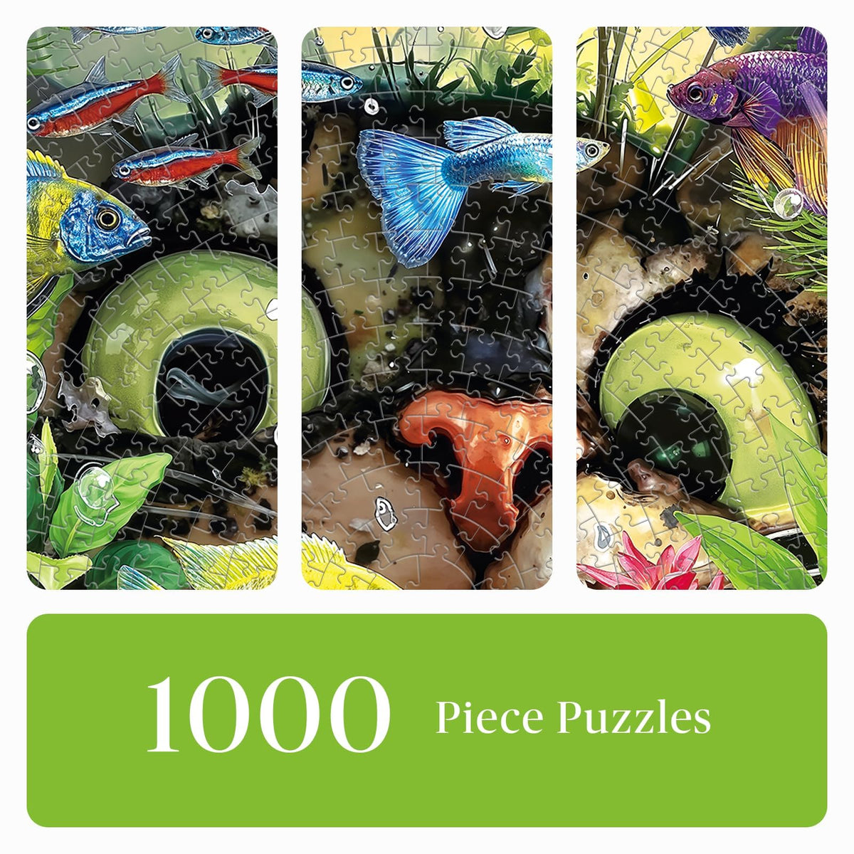 Puzzle for Adults 1000 Pieces Black Cat and Fishbowl (L-black Cat and Fishbowl)