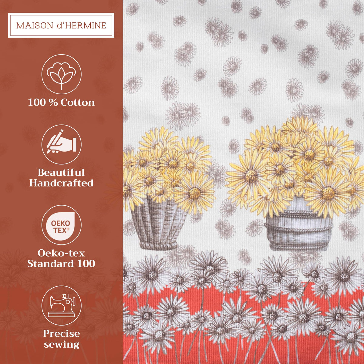 Placemats Set of 4 Reusable 100% Cotton (041 - Bagatelle / 13" X 19" (Pack of 4))