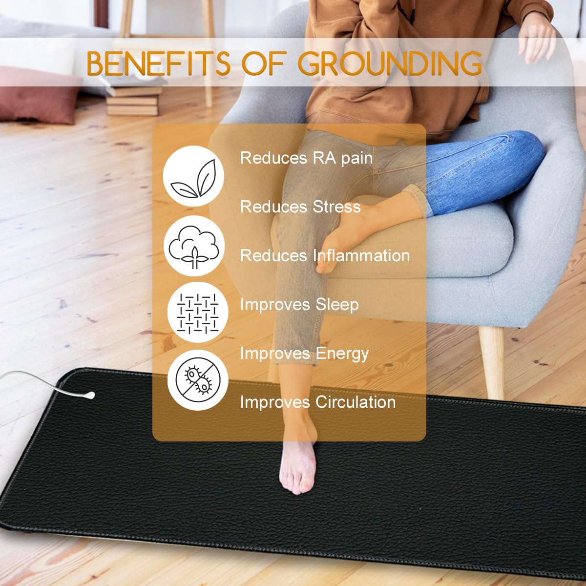 Grounding Mat for Bed (9.9x25.7")