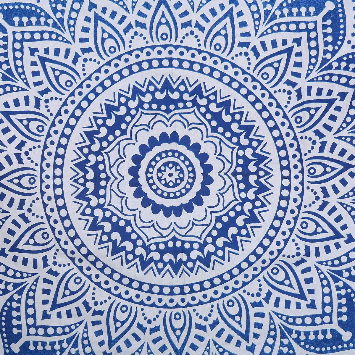 Large Mandala Tapestry for Bedroom and Living Room Wall Hanging Cotton Tapestries (Blue / 90"L x 84"W)