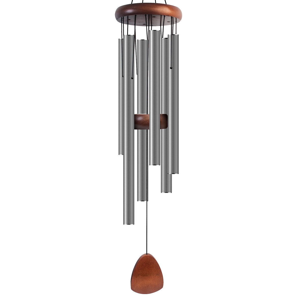 37" Aluminum Wind Chimes for Outside (Silver Grey / Classic 37")