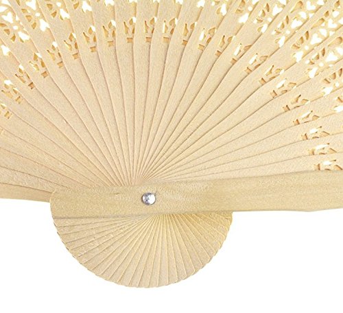 Sandalwood Hand Fans Set of 50 Folding Wedding Favor Gifts abanicos (Generic-50pcs)