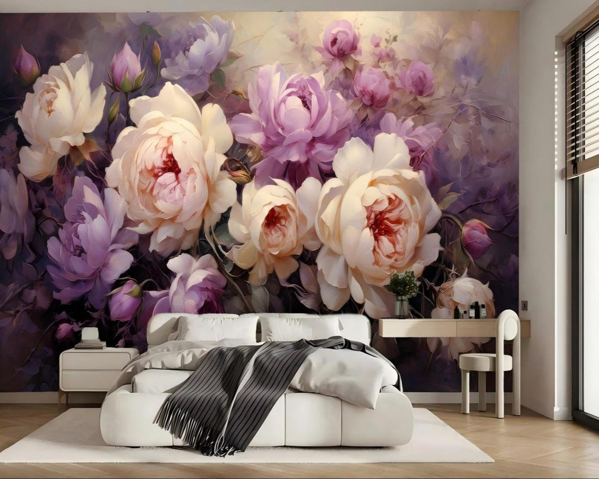 Peel and Stick Wall Mural Wallpaper Floral 118"x82" Decor A03 (A03 / 118" x 82")