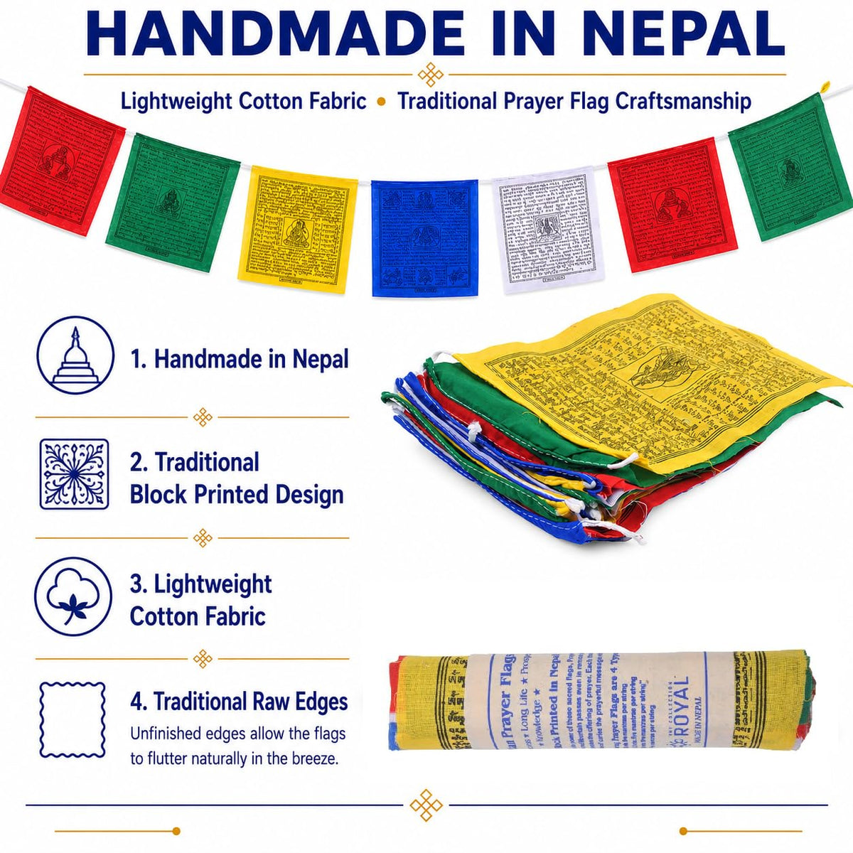Tibetan Prayer Flags Outdoor (Medium (9.50 Inches X 8.25 Inches))