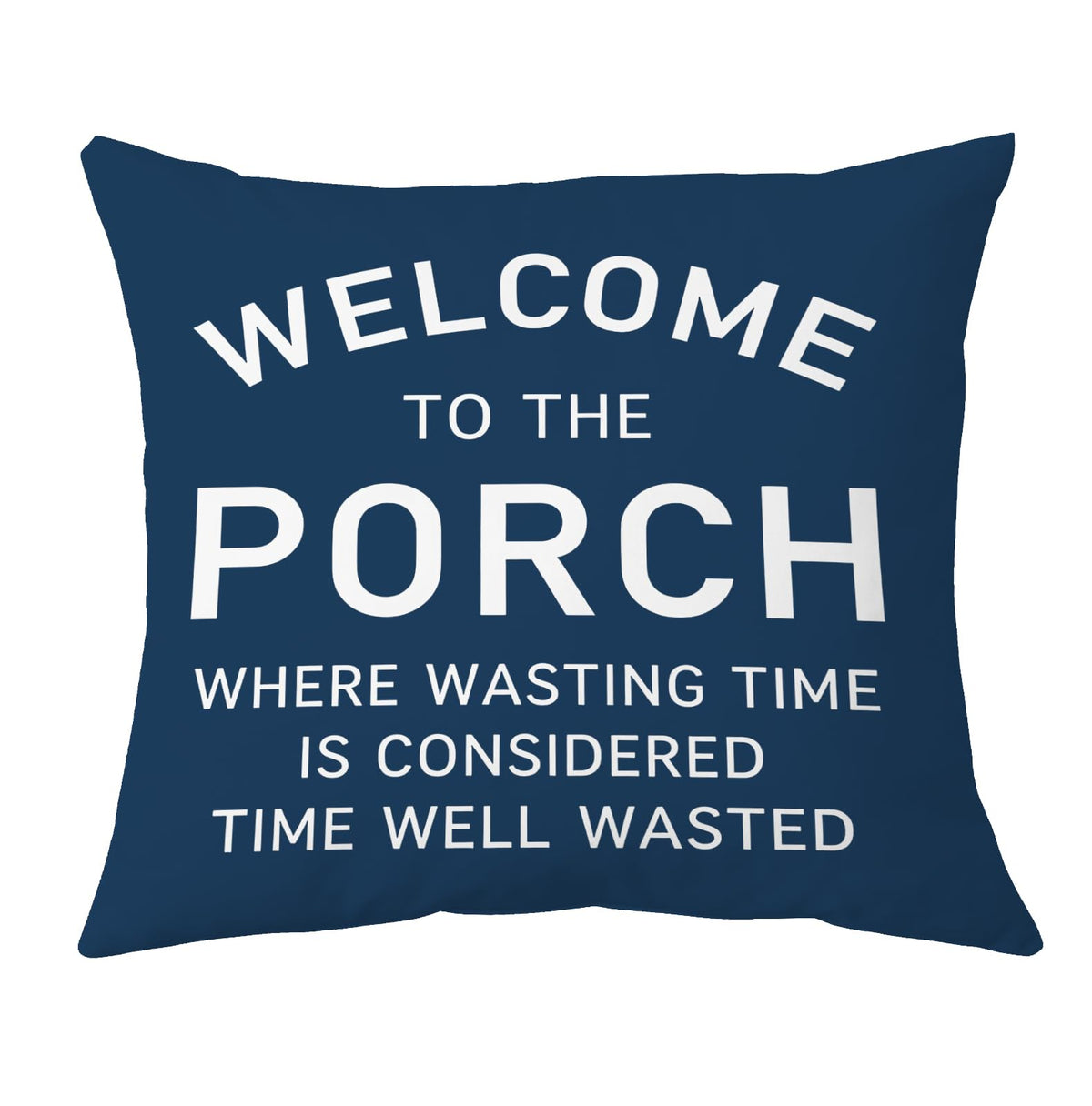 Navy Blue Farmhouse Porch Throw Pillow Cover 18x18 (Qt-bz-mental Health-cottage Porch)