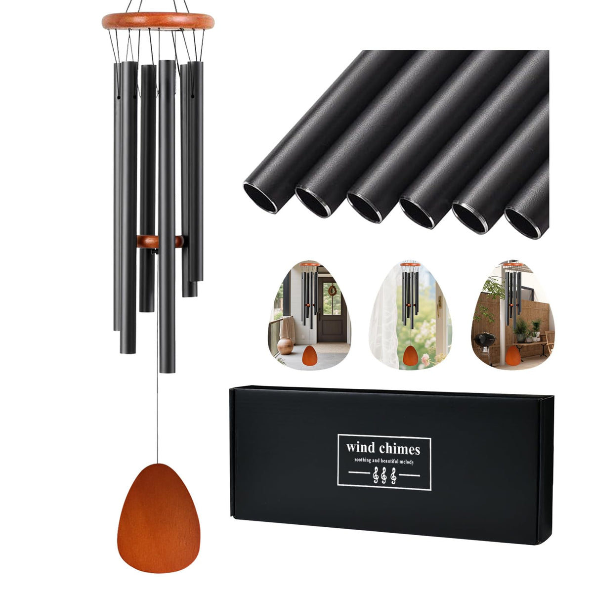 Wind Chimes for Outside (Teardrop Design)