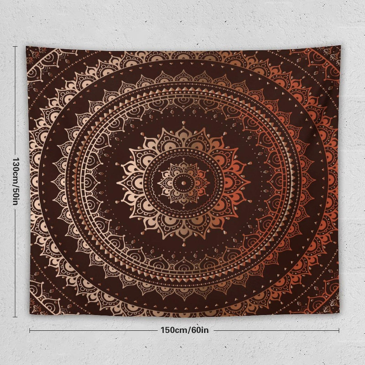 Mandala Tapestry Wall Hanging Enclosing Magic Circle Egyptian Folkloric Culture Pattern Tapestries Home Decor for Living Room Bedroom Farmhouse Apartment Dorm 50"x60" (50"L x 60"W / Mandala-43)