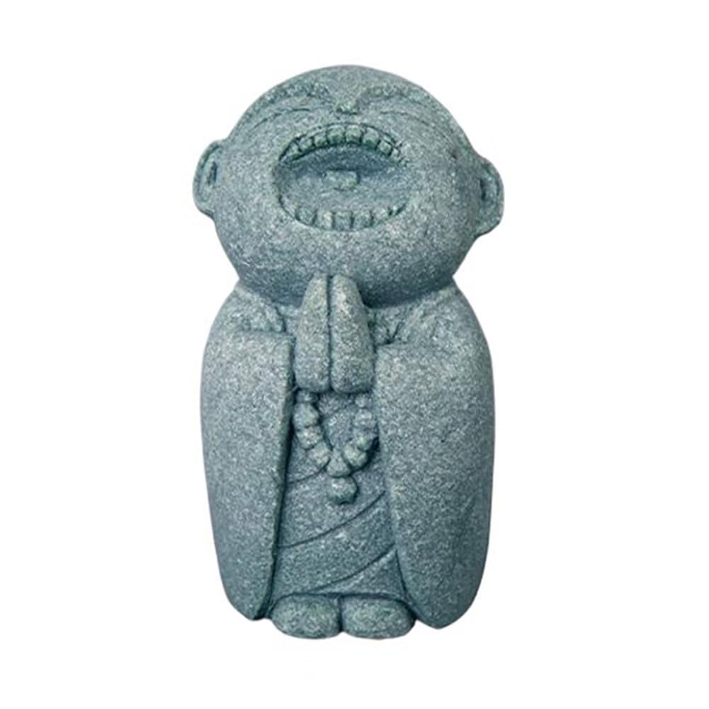 Mini Monk Buddha Statue Sandstone Statues Zen Monk Praying Statue Sculptures for Wealth Good Luck Feng Shui Decor Home Fish Tank Aquarium Garden (Style 7)