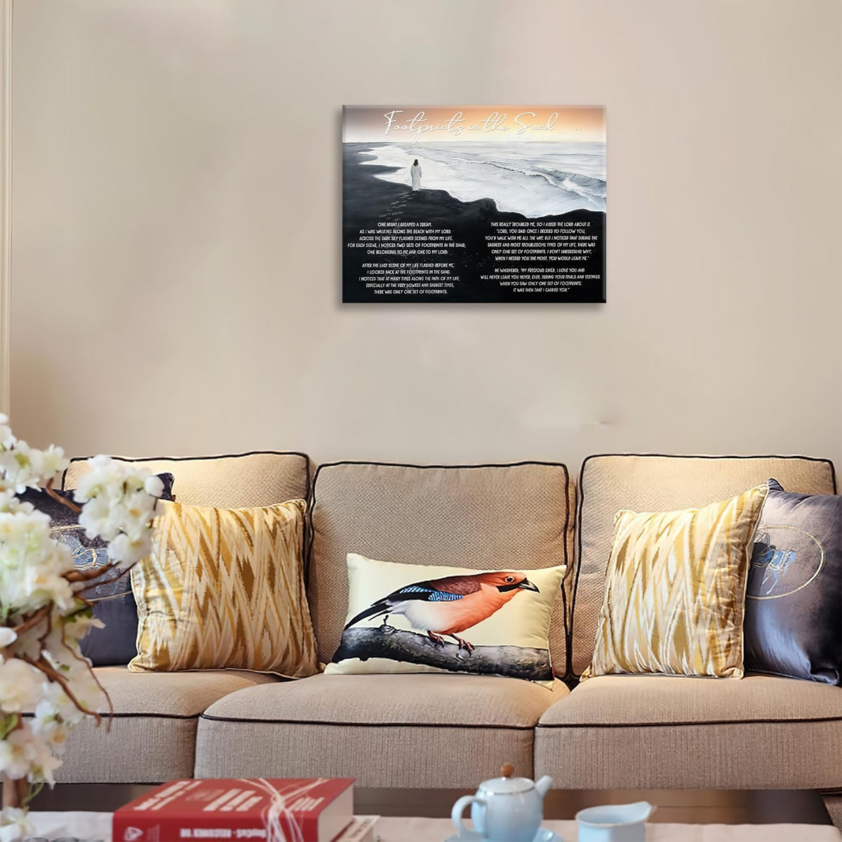 Jesus Canvas Wall Art Inspirational Prints Painting Framed ArtWork 20"x24" (Jesus / 24"L x 20"W)