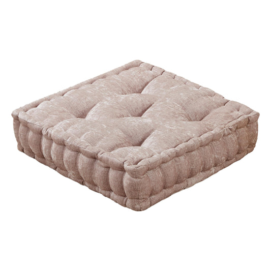 Floor Pillow Large Cushion for Meditation (Square Blush / 20"W x 20"L x 5"H)
