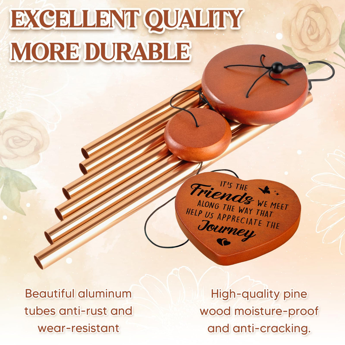 Best Friends Wind Chime (Best Friend / Medium 25.6")