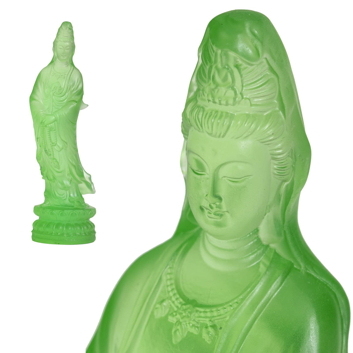 Resin Guan Yin Statue (Green)