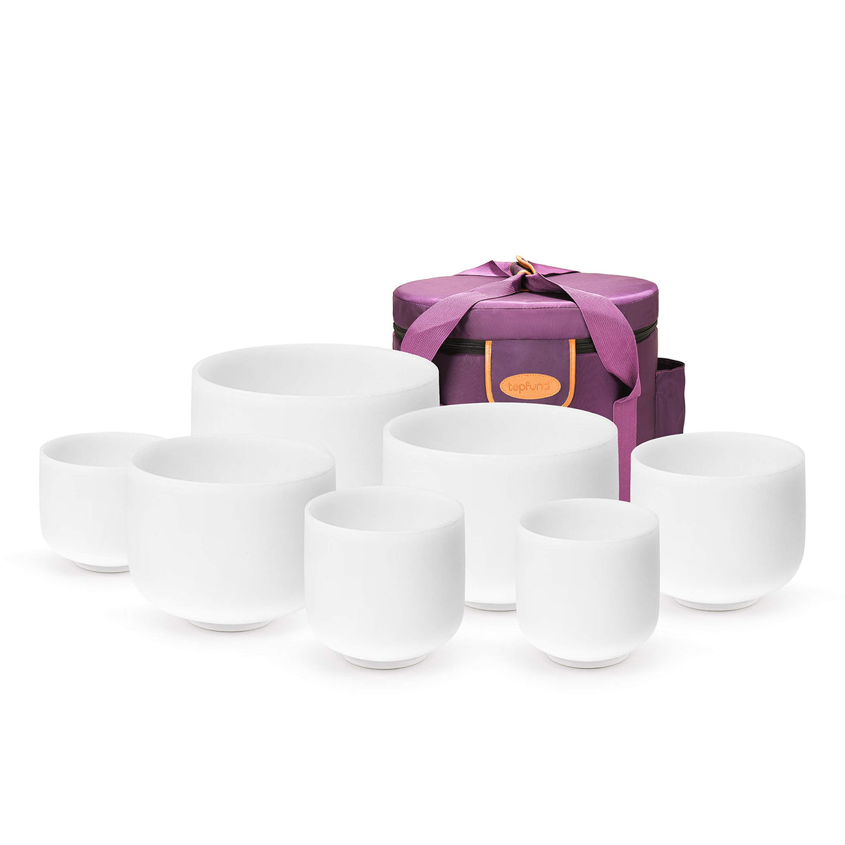 6 14 inch Chakra Set of 7 Crystal Singing Bowls with Heavy Duty Carrying Case and Singing Bowl Mallets (6-14 inch / Set of 7 Singing Bowls)
