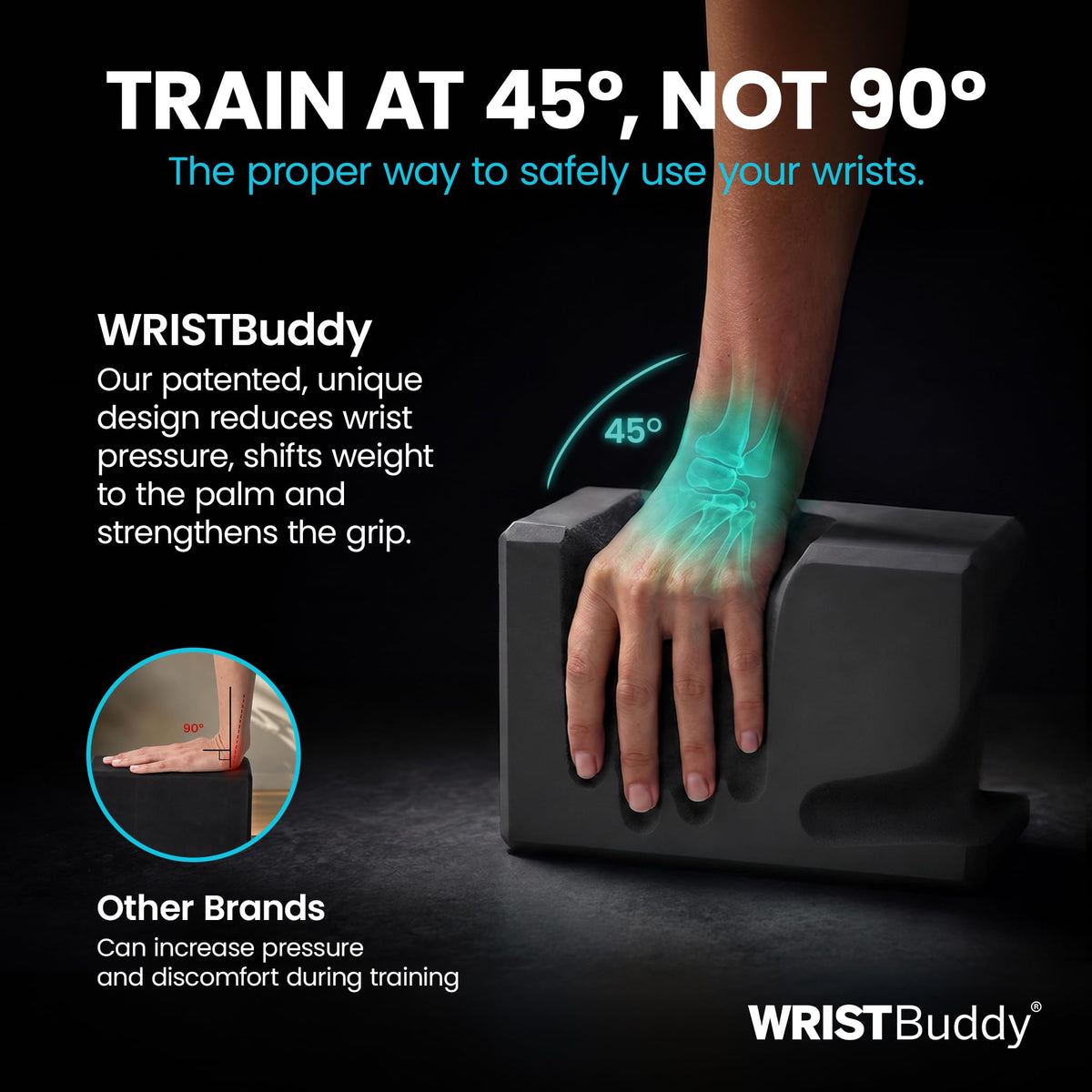 WRISTBuddy® Yoga Blocks 2 Pack (Black)