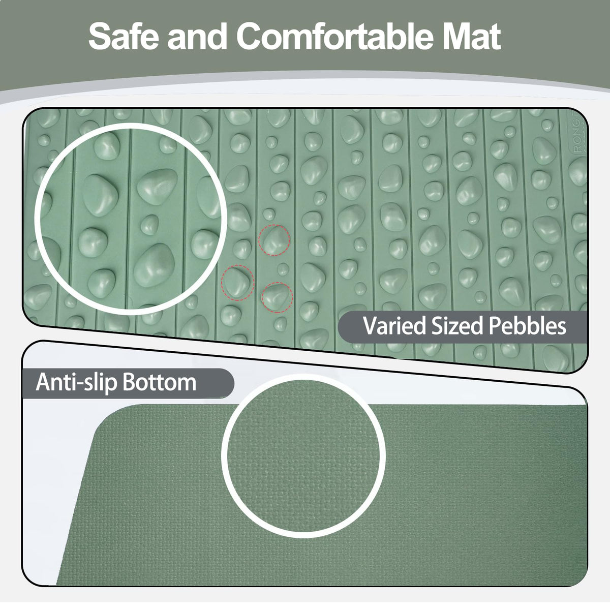 Portable Feet Acupressure Mat (Green - Large)