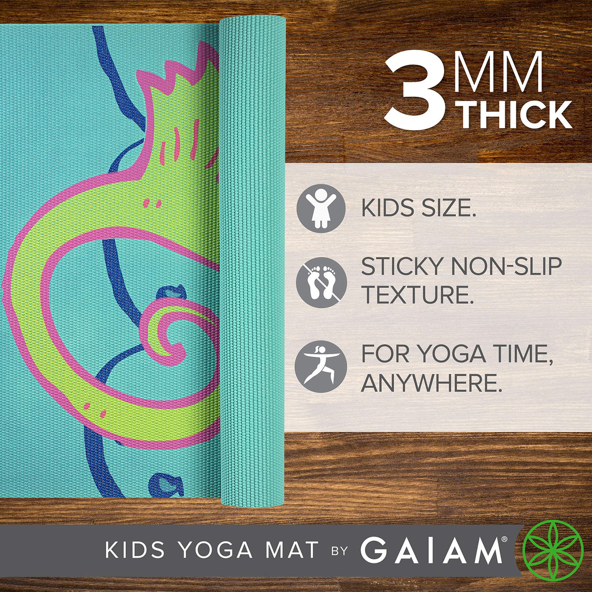 Kids Yoga Mat Exercise Mat (Seahorse)