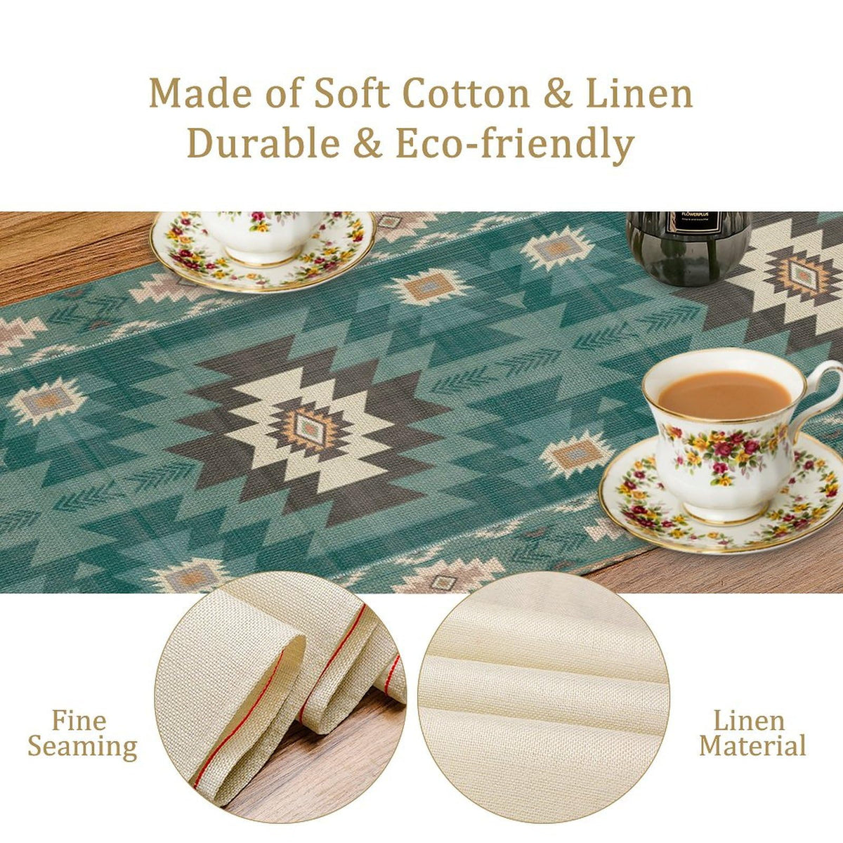 Ethnic Southwestern Table Runner (13x120inch / Aztec 15)