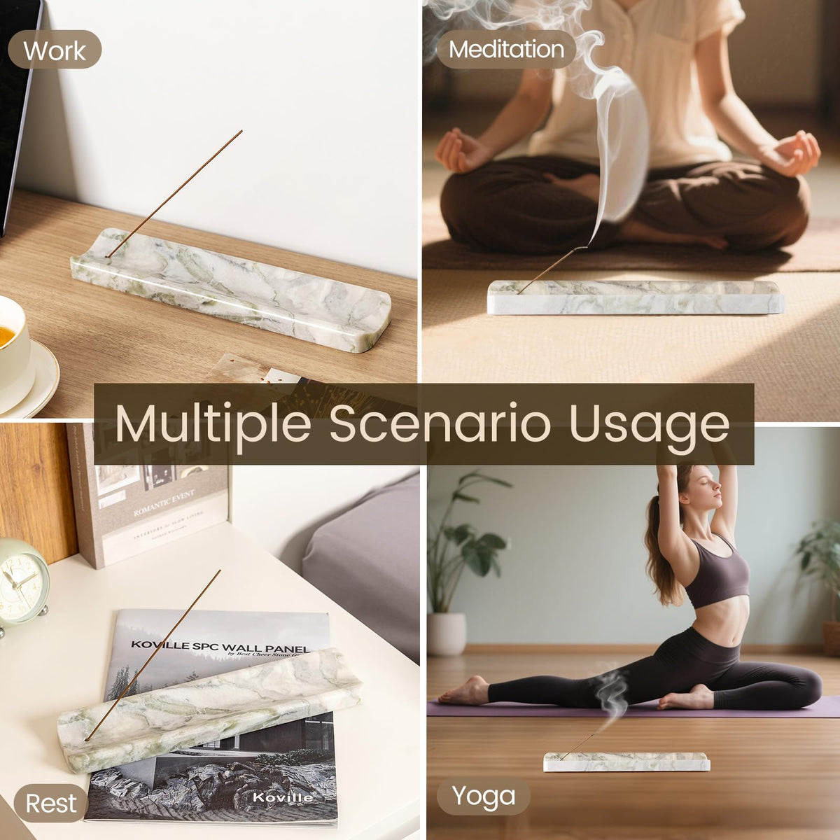 Marble Incense Holder (Bianco Palomino)