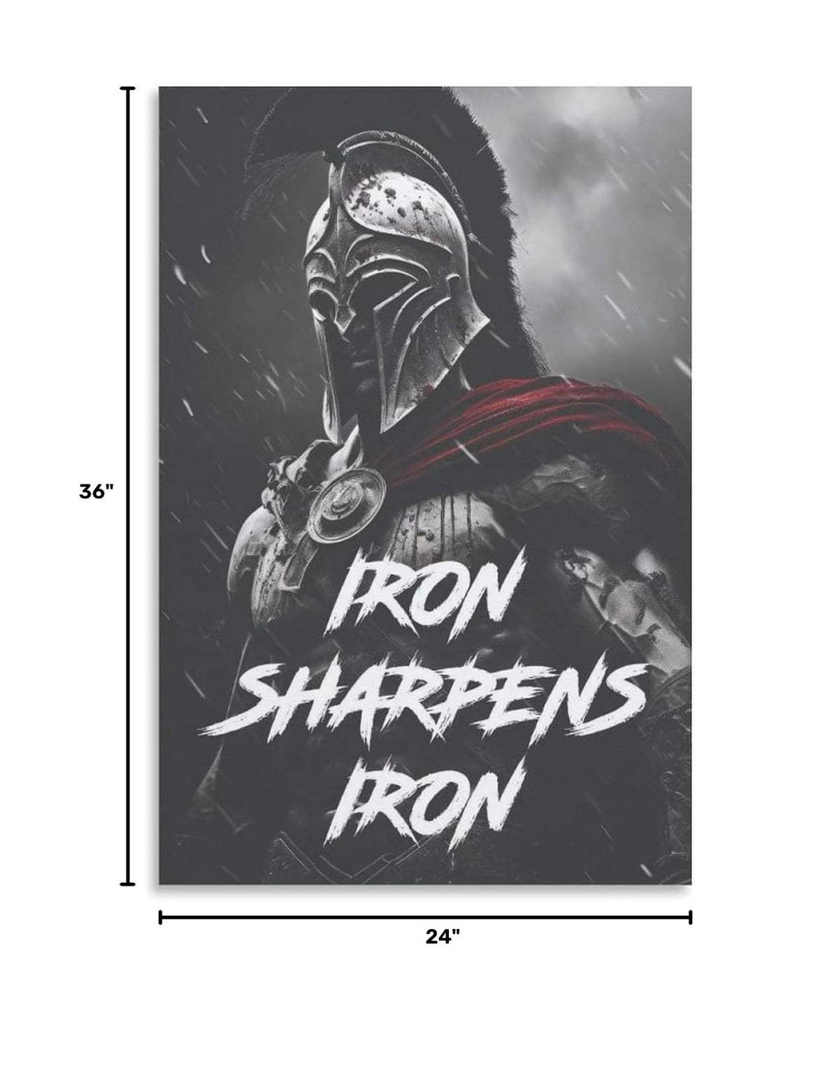 I Am A Spartan Gym Motivation Canvas Printing Wall Art Prints Wall Decor Posters Red Black Obstacle Race Warrior Fitness Industrial Home Gym Garage Office Decor 24x36inch (style-36 / 24x36inch(60x90cm) Unframe)