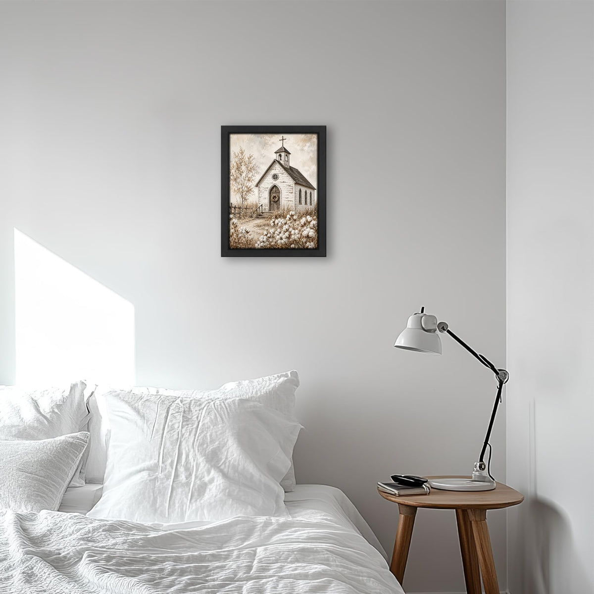 Country Church Decor Wall Art (Wall Art Framed 49 / 16"L x 12"W)