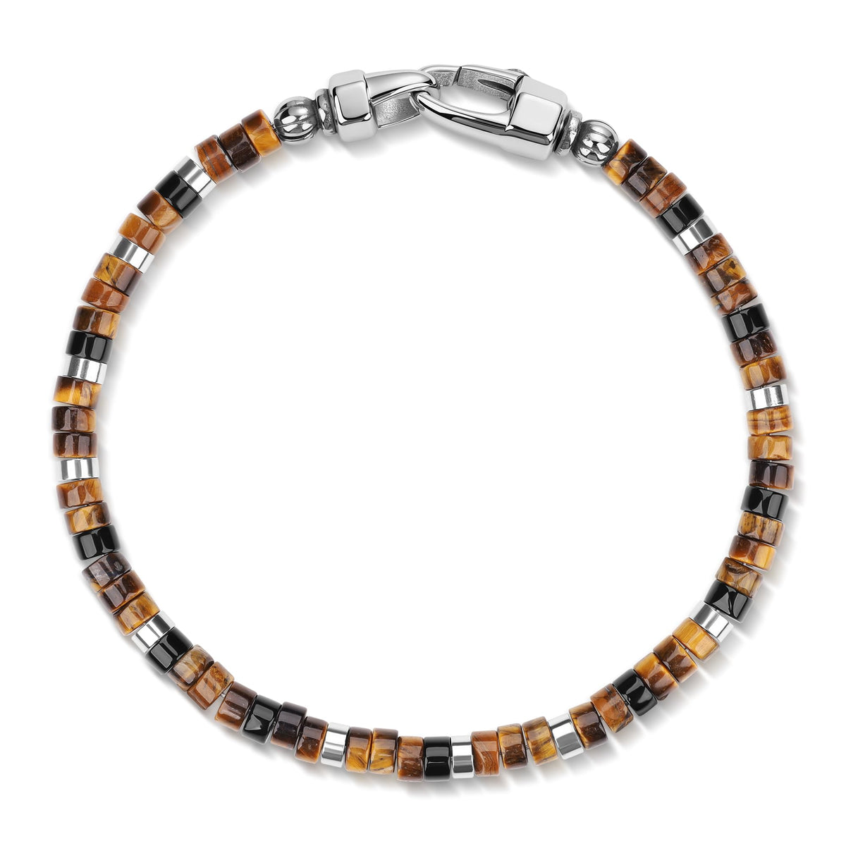 Men's Beaded Bracelet (Tiger Eye / 8.5")