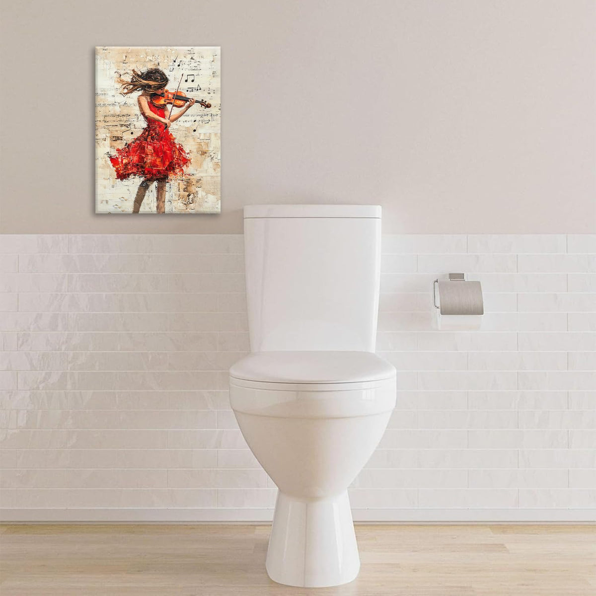Music Wall Art (20"L x 16"W / Violin girl)