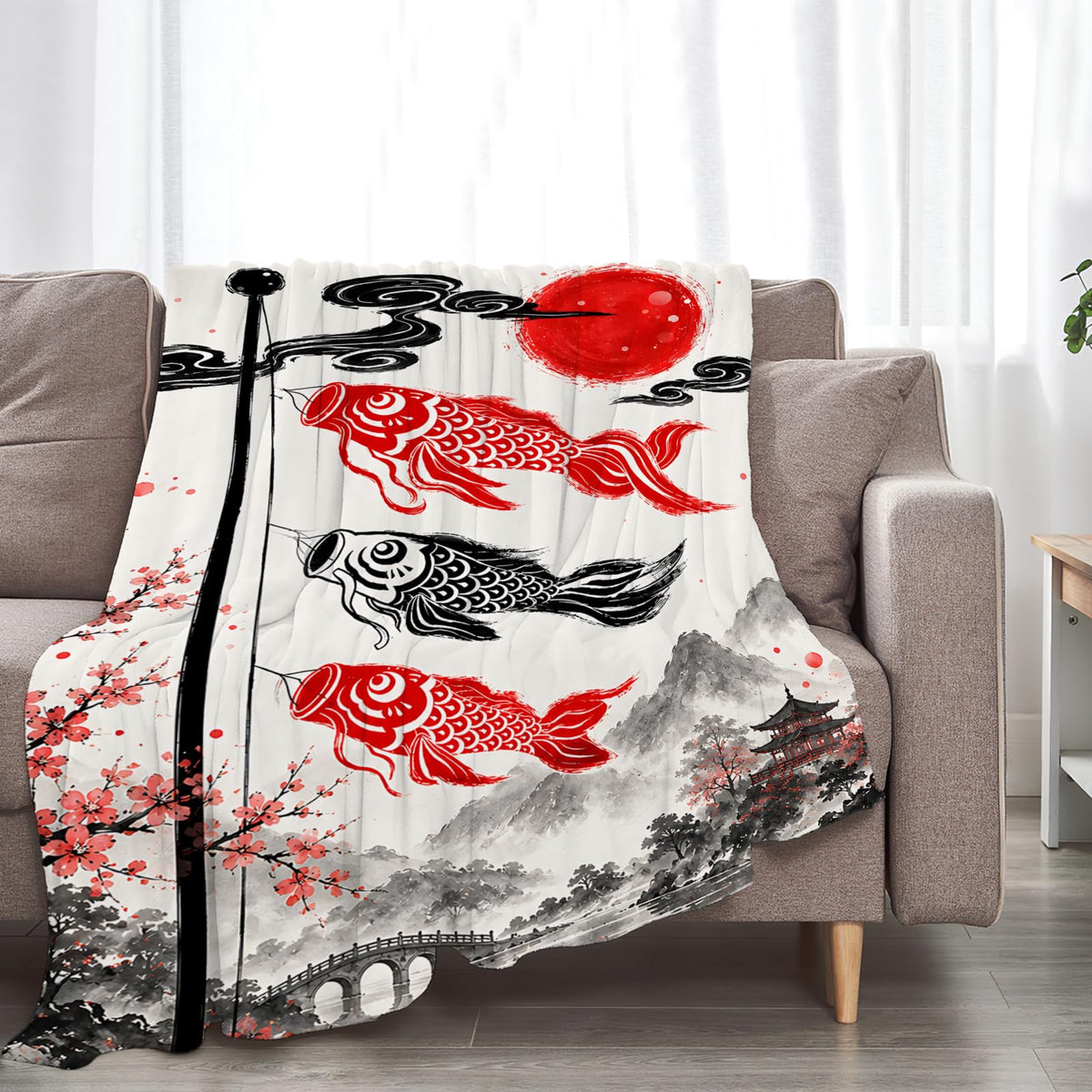 Koi Fish Blanket (60"x80" / Koi Fish)