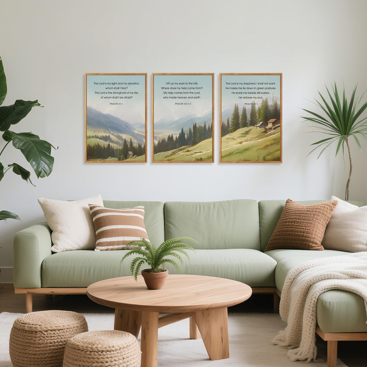 Spiritual Scripture Framed Canvas Wall Art (Scripture A)