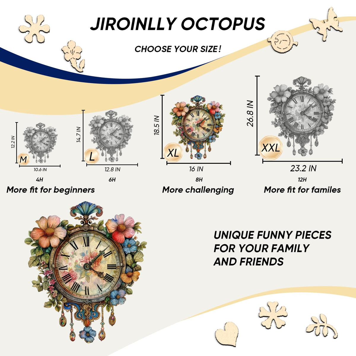 Wooden Puzzles for Adults (500Pcs / Wall Clock)