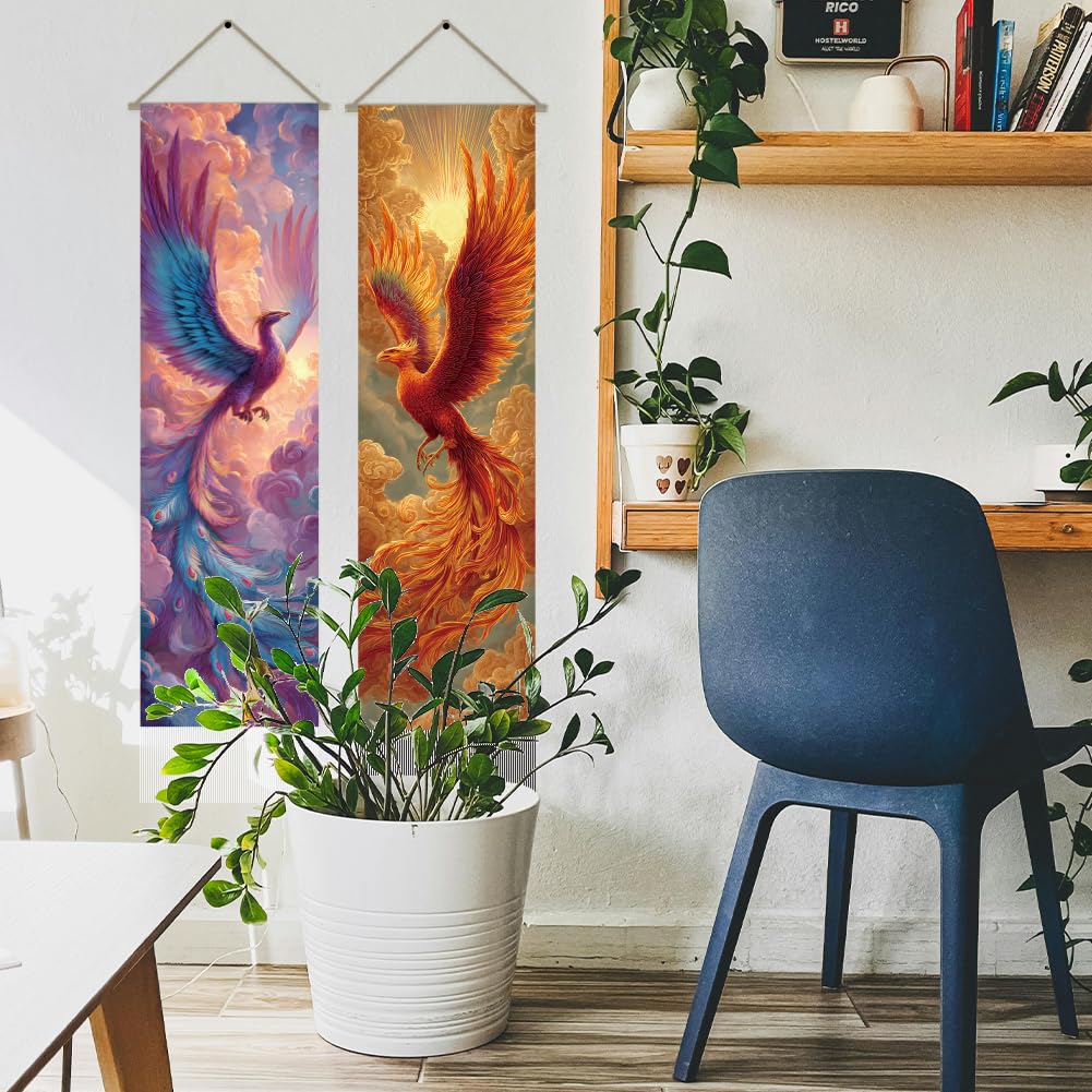 2Pcs Phoenix Tapestry (Multicolor-Phoenix)