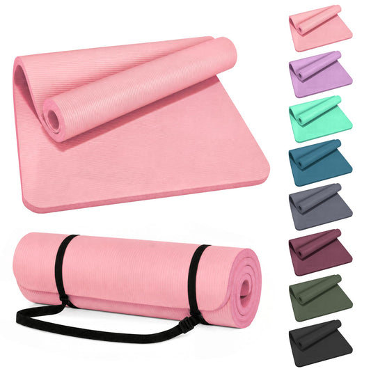 1" Extra Thick Yoga Mat (Pearly Pink / 71"L x 24"W x 1"Th)