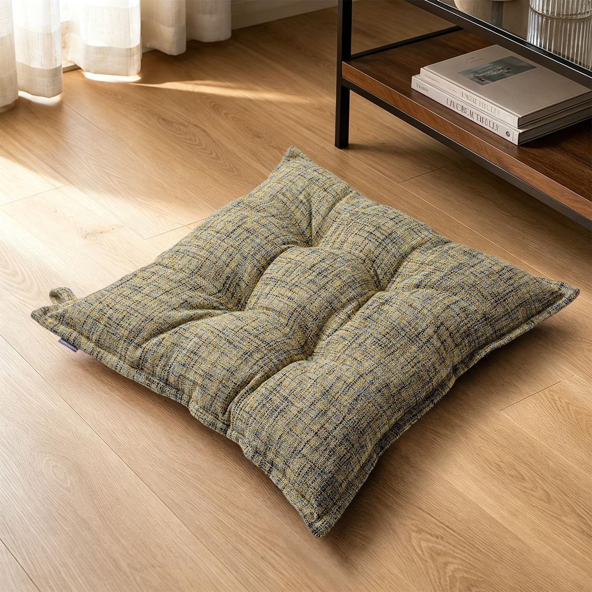 Floor Pillow Large Square 22x22 Inch (Yellow)