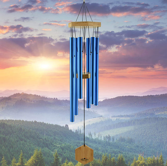 Royal Blue Wind Chimes for Outside (29" Blue)