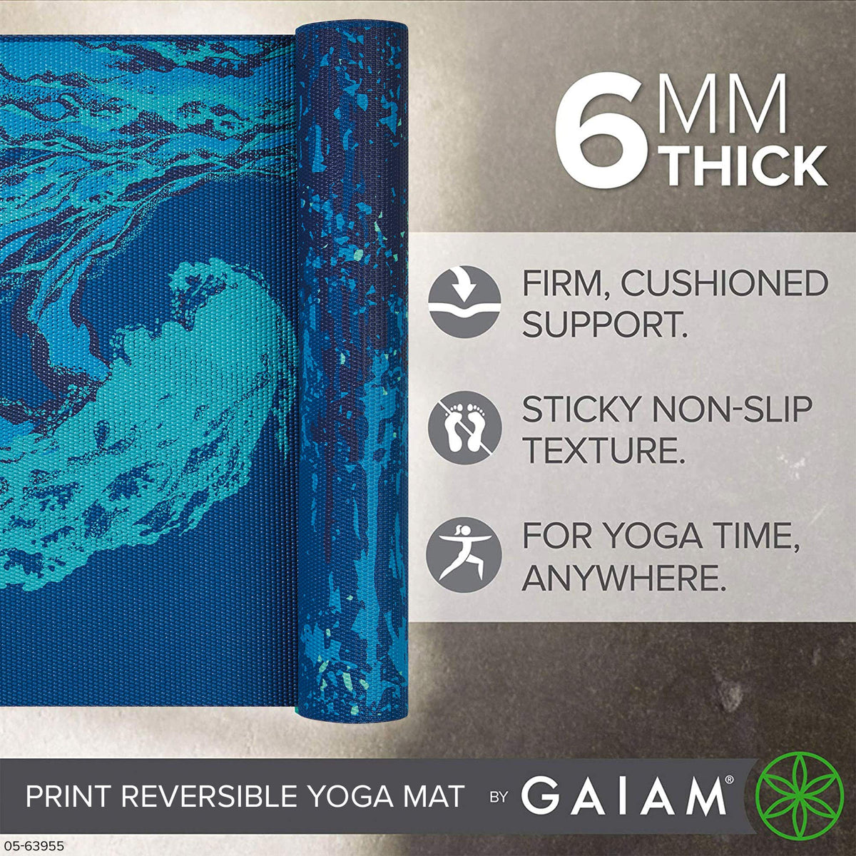 Reversible Yoga Mat (Peaceful Waters)