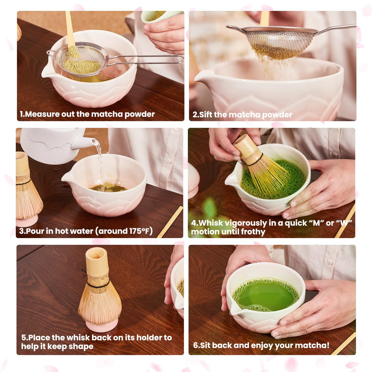 Matcha Whisk Set (Lotus Red-Gd)
