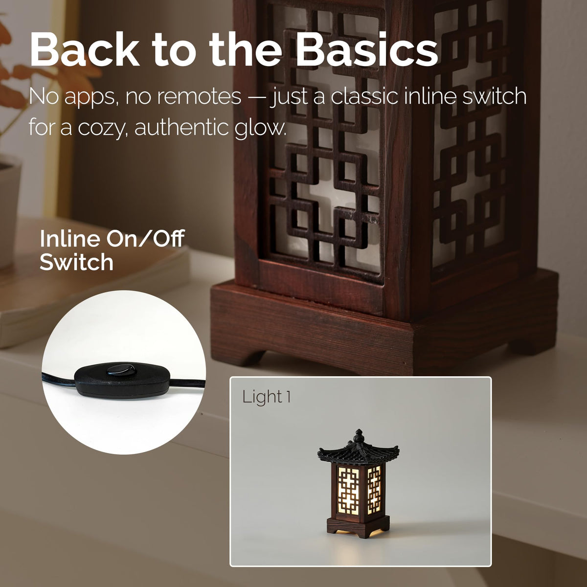 Traditional Korean Wood Lamp (Pine)