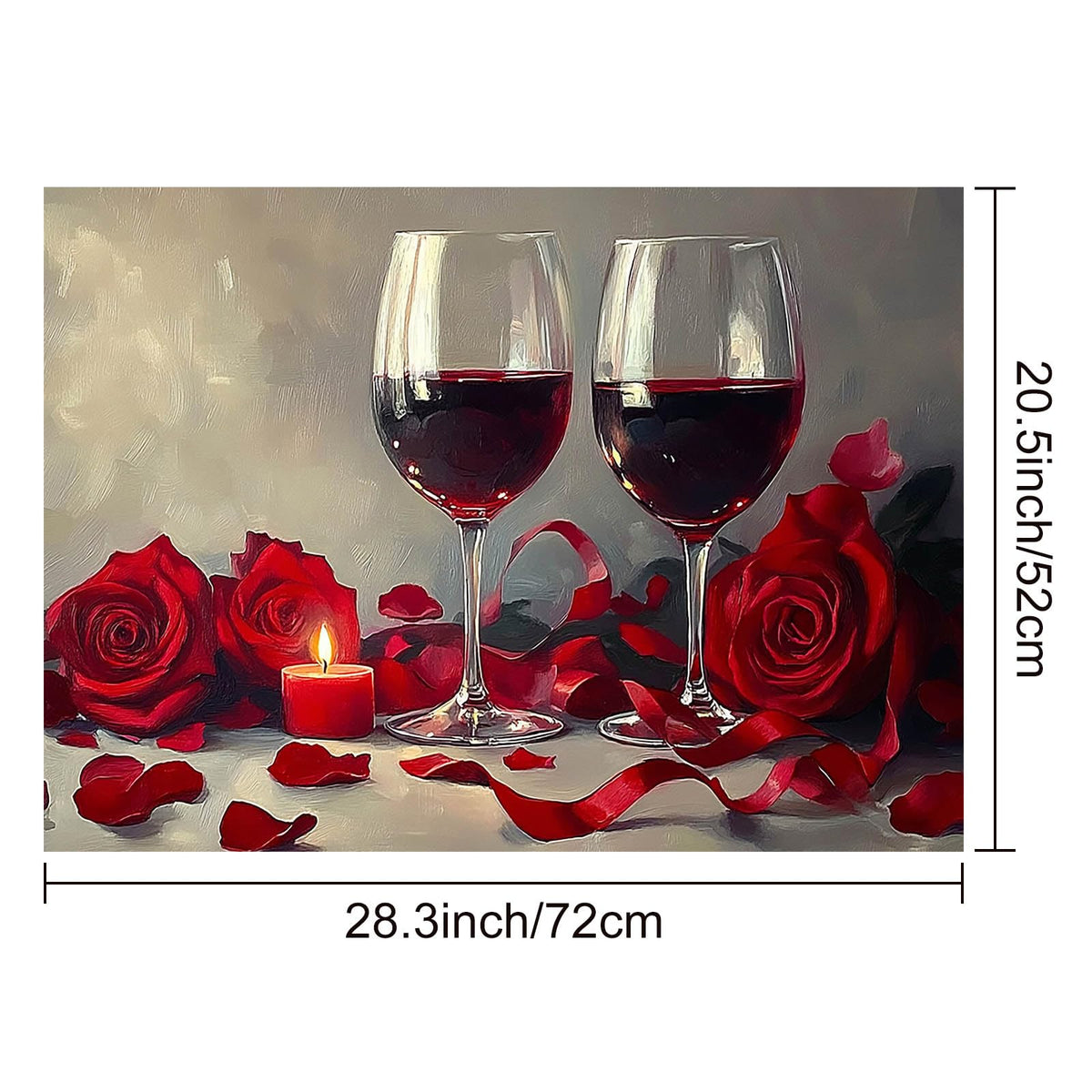 Romantic Rose Wine Stove Top Cover 28x20 Diatomite Mat