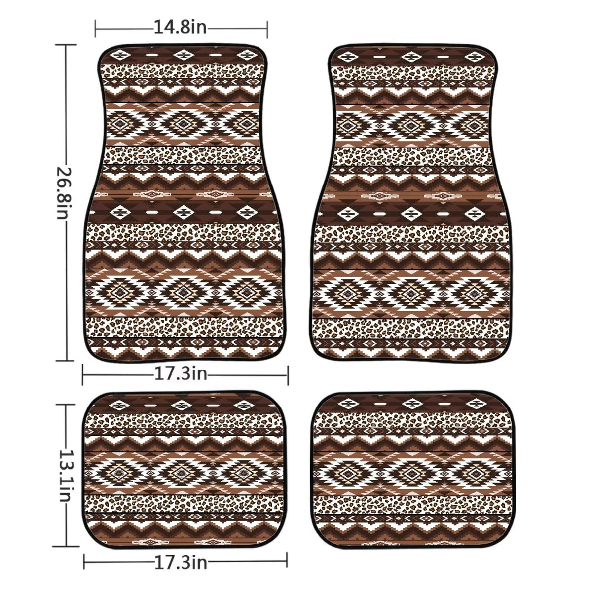 Aztec Car Floor Mats Non (Brown Aztec)