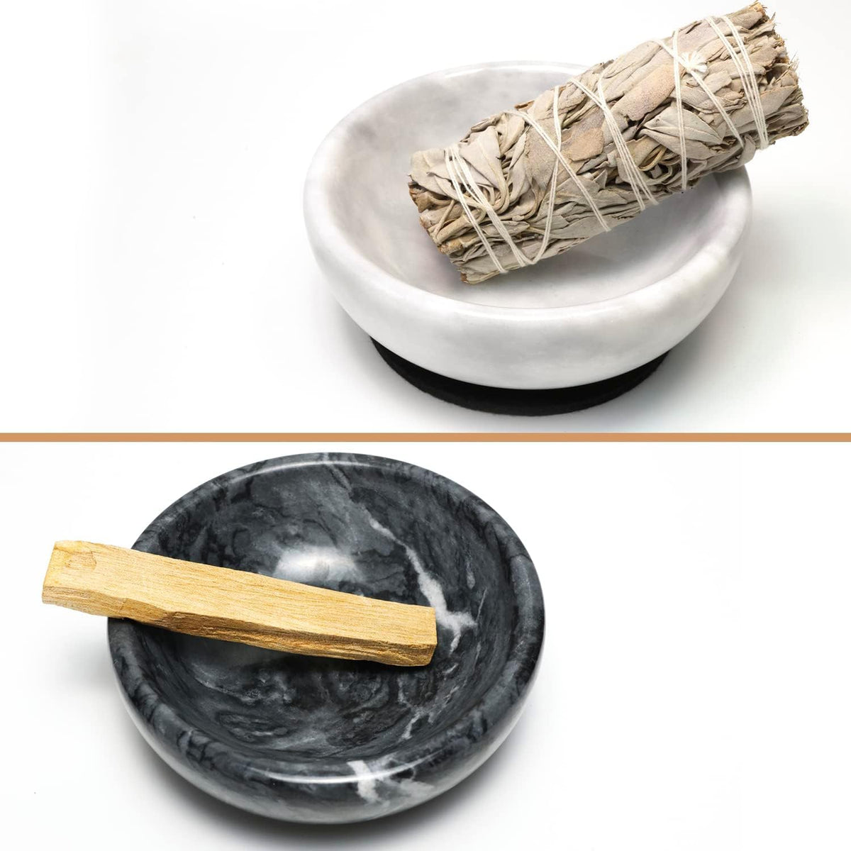 Natural Marble Incense Burner (Gray / Medium)