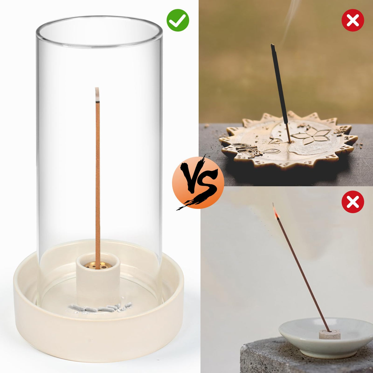 Versatile Incense Burner Holder (Glass Palo Santo Holder)